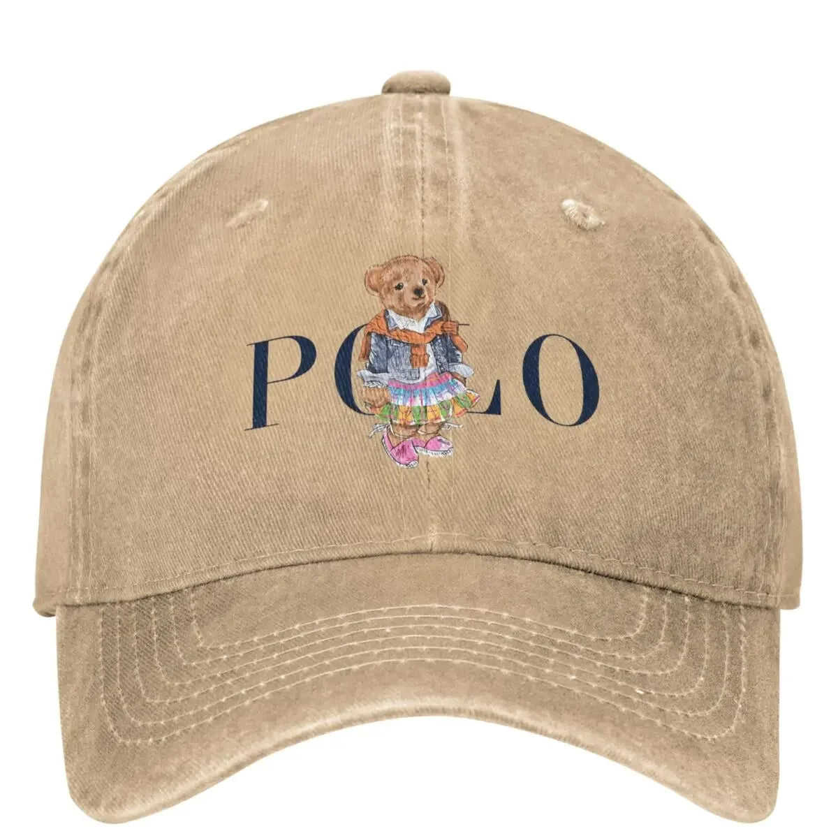 Kawaii Bears Baseball Classic Polo Denim Cap