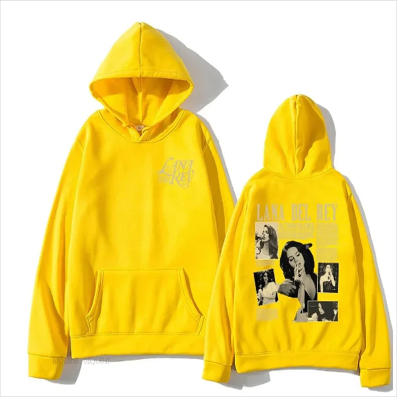 Lana Del Rey Hoodies Singer Graphic Printing Sweatshirt for Fans Casual Long Sleeve Men Women Clothing Sudaderas Zipper Hoody