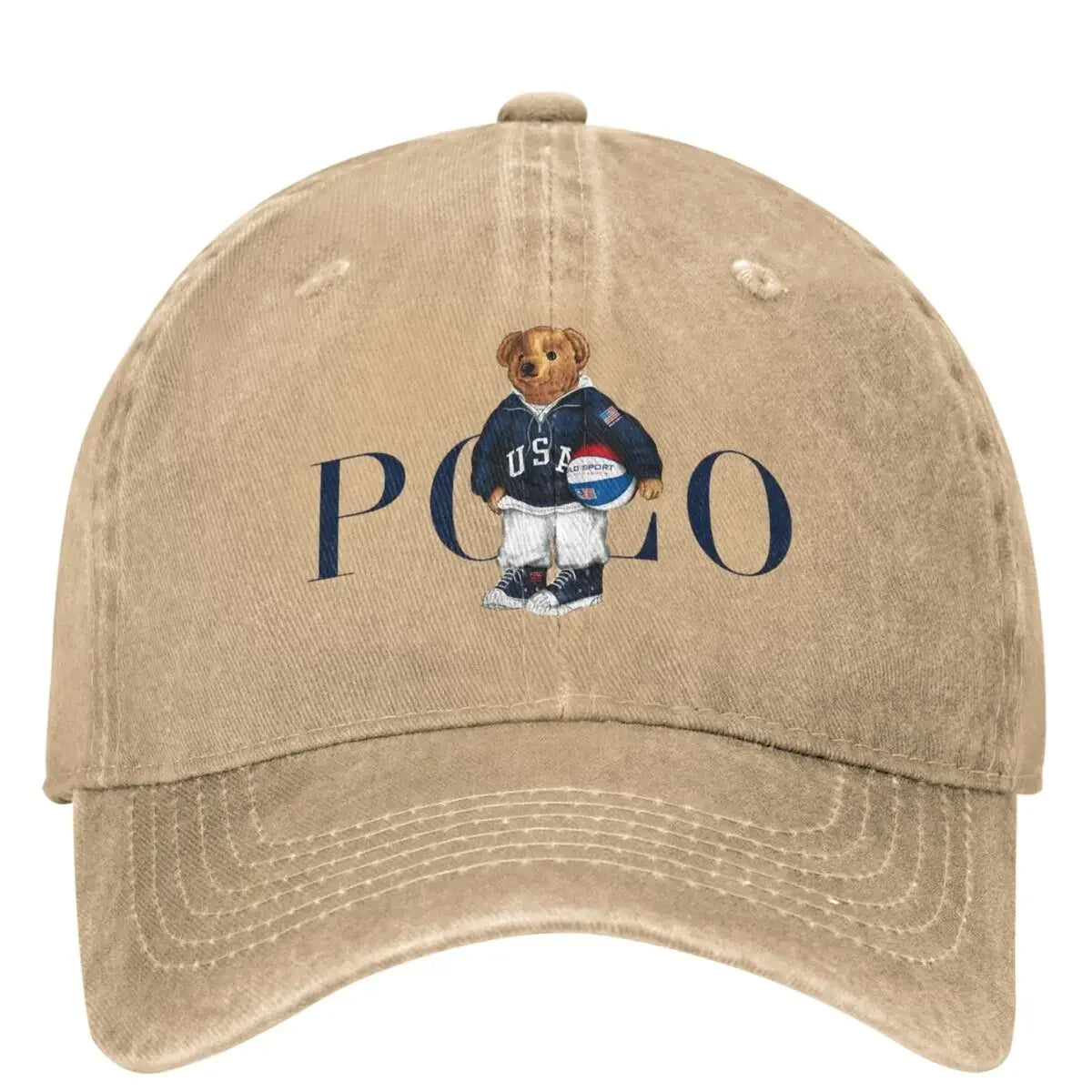 Kawaii Bears Baseball Classic Polo Denim Cap