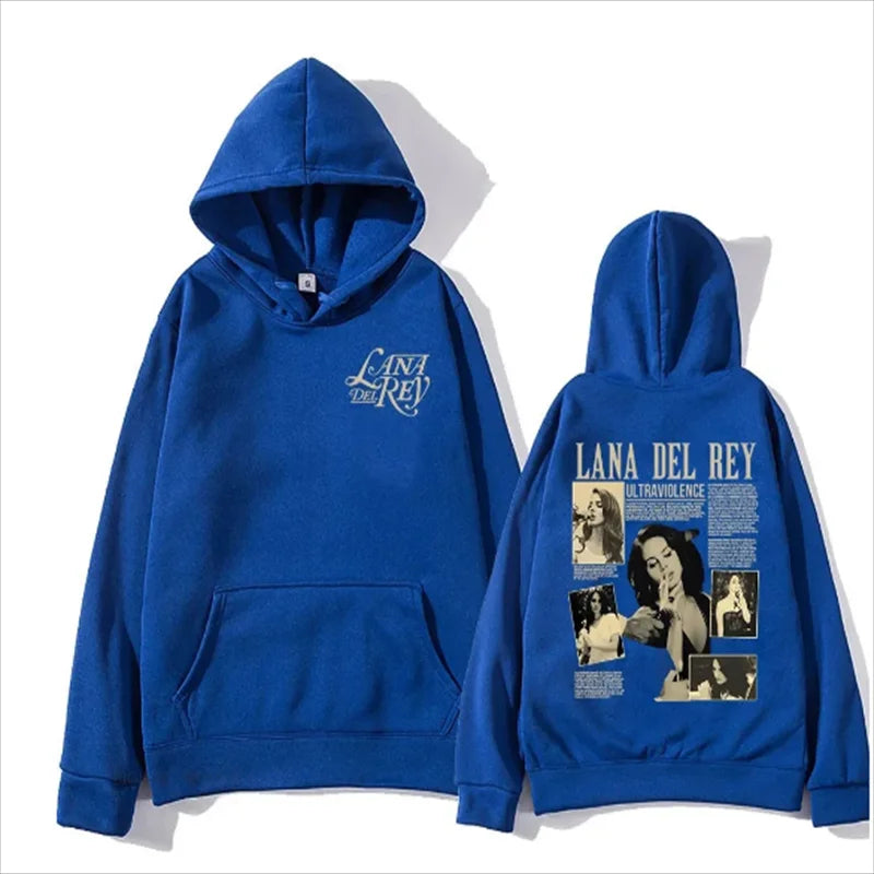 Lana Del Rey Hoodies Singer Graphic Printing Sweatshirt for Fans Casual Long Sleeve Men Women Clothing Sudaderas Zipper Hoody