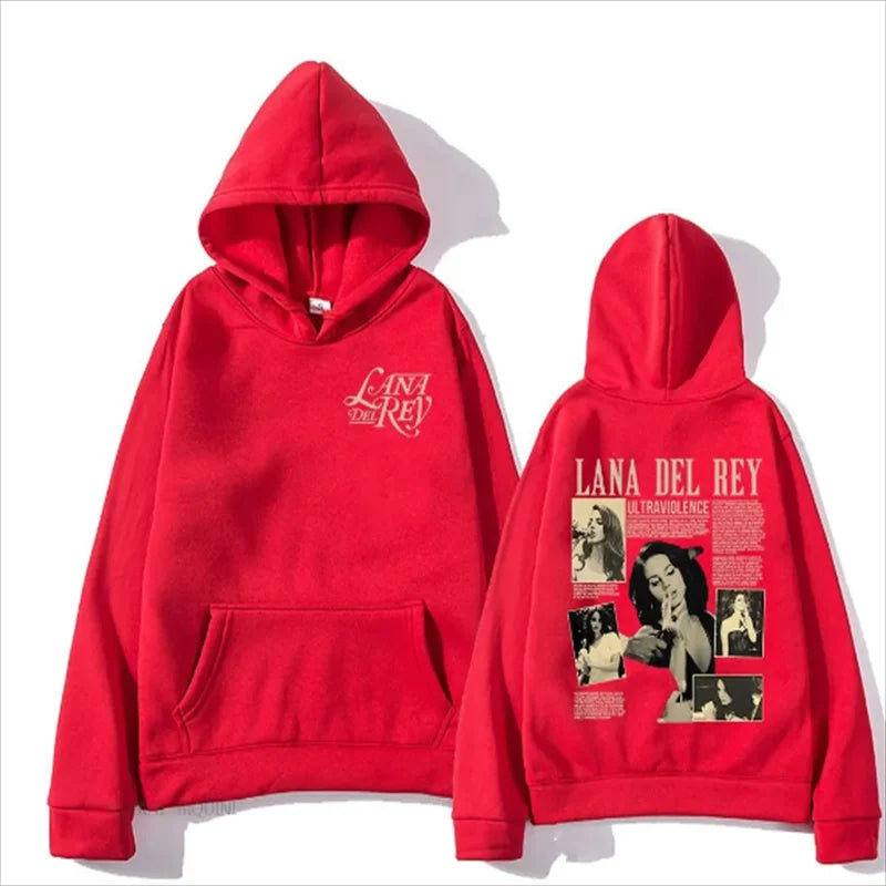 Lana Del Rey Hoodies Singer Graphic Printing Sweatshirt for Fans Casual Long Sleeve Men Women Clothing Sudaderas Zipper Hoody