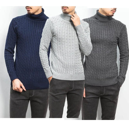 Autumn Winter Men's Turtleneck Pullover Sweater